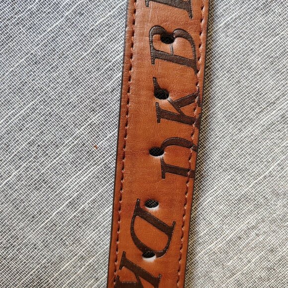 Leather Belt Brown Mens Western Cowboy DKBL Buckle - Picture 6 of 11